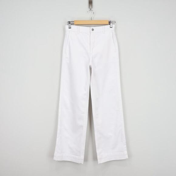 J.Crew Factory White Drapey Denim Trouser Size 24 NWT - Picture 1 of 7